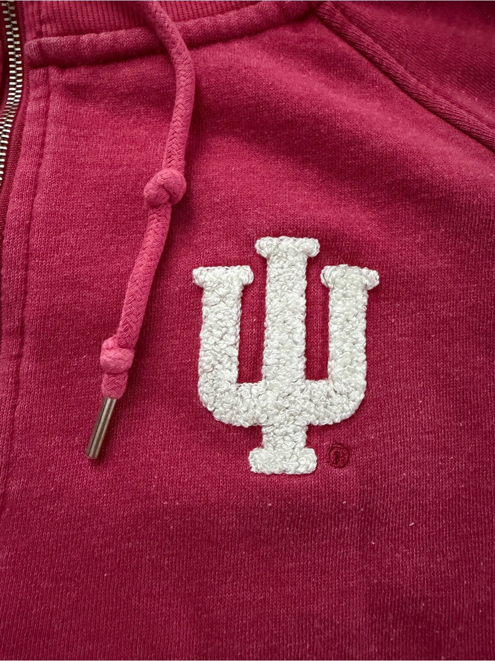 Colosseum IU Indiana University Women's Red Full-Zip Sweatshirt - Picture 2 of 8